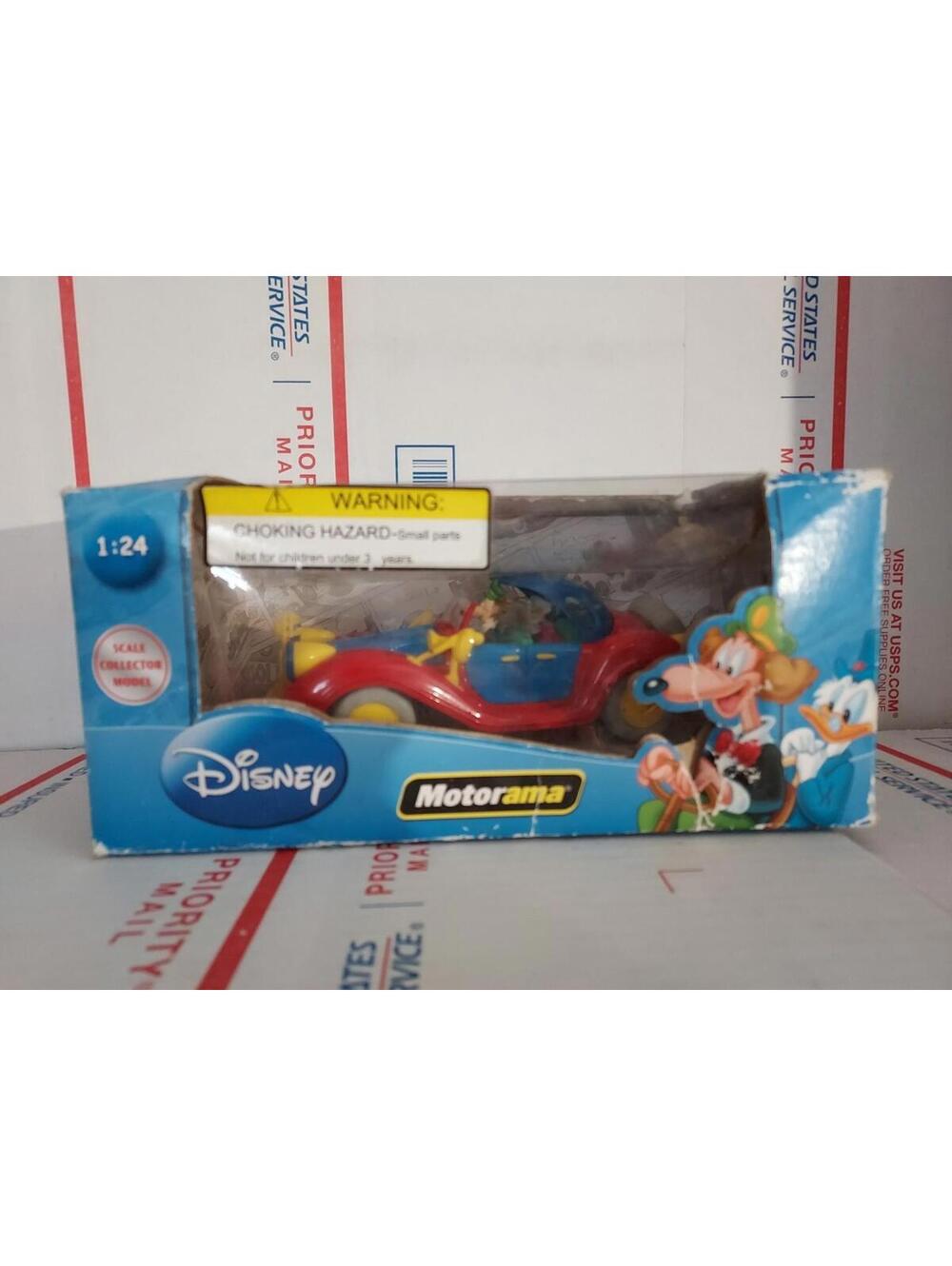 DISNEY SCROOGE MCDUCK TOPOLINO MOTORAMA 1:24 SCALE DIECAST CAR Box Wear - T6#26